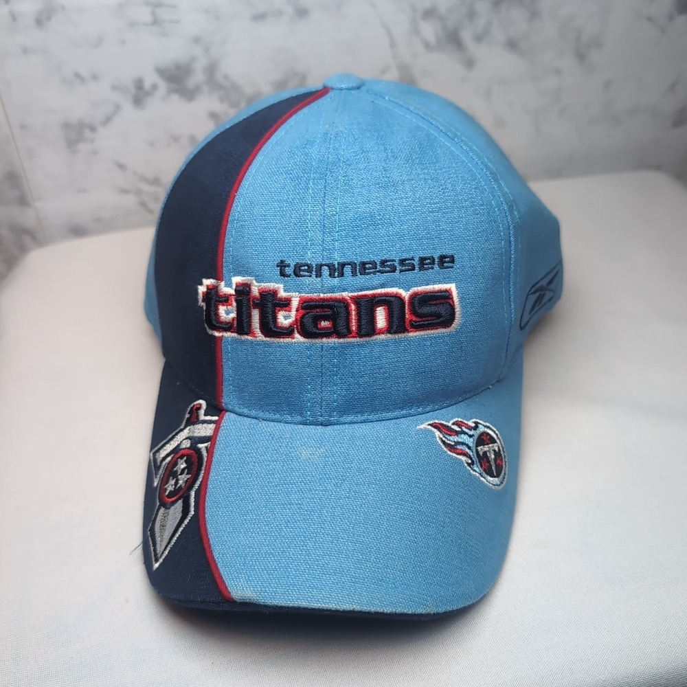 Tennessee Titans VTG Reebok NFL Pro Line Adjustable Strapback Hat Cap READ